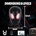Dluobie Spider Hero Mask with LED Lights Moving Eyes, Ring Remote, Halloween Role Play Mask Costume for Teens and Adults, Realistic Full Face Cosplay Prop for Christmas & Birthday Parties