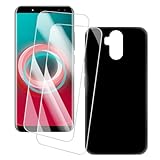 OAGELIM 2er Pack Bildschirm Schutzfolie + Hülle Kompatibel mit Vernee X (6 Zoll) Künstlerisch Bedruckte Hülle & Gehärtetes Glas Kratzfest (Schwarz)