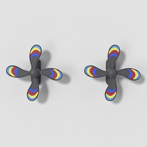 Miniatura 5 de Zureto Abanicos de flores 3D, accesorios de aletas deslizantes de tiburón, 2 pares de aletas de repuesto Cloud Shark Slides