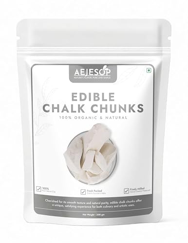AEJESOP KAMENKA Edible Chalk Chunks (Lump) Natural Edible Clay,7oz(200g)