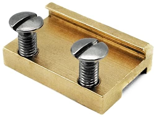 Schienenverbinder zum Schrauben aus Messing 19 mm mit Edelstahlschrauben - Gartenbahn Spur G Zubehör (100 Stück)