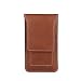 Hadi PU Leather Cell Phone Belt Clip Holster Carrying Case with Magnetic Closure For 5.5 inch Cell Phone (For iPhone 6 Plus/6s Plus/7 Plus, For Samsung S6/S7/S7 Edge) - Vertical - Brown - Meduim Size