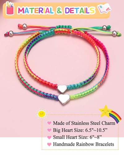 Rainbow Bracelets for Back to School Mommy and Me Mom Daughter Kindergarten Preschool Gifts3