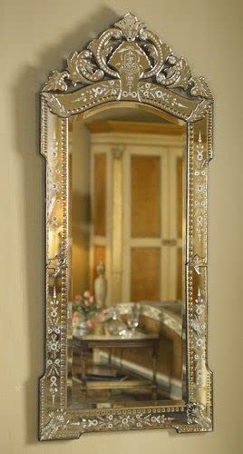 MAISSON Modern Venetian Mirror Wall Mirror Home Living Room Mirror Bedroom Mirror villa's Mirror Home Mirror Hotel Mirror Showroom Mirror Size of Mirror 24" L x 48" H Inches MVM 203