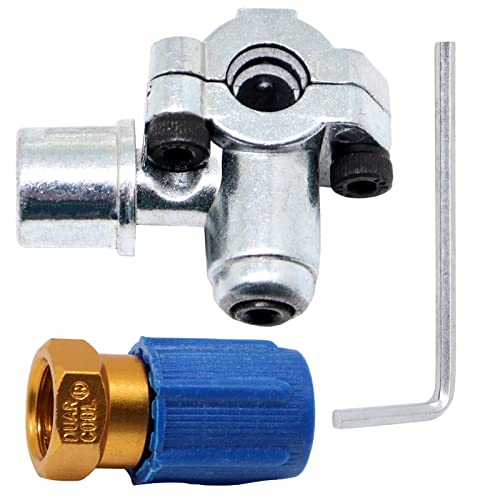 Gdfymi Piercing Valve Kit, Refrigerant Retrofit Valve With Cap, Fit 7/16 Inch Low Side Port Bpv-31 Bullet Piercing Tap Valve, A/C Retrofit Valve, For Hvac System R12 R134A, Replace Ap4502525, Bpv31D #TOP7