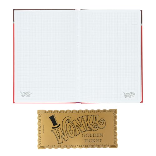 Grupo Erik Premium Notizbuch A5 Wonka Schokolade Notizblock A5 Tagebuch für Erwachsene und Kinder Offizieller Willy Wonka Fanartikel