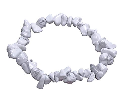 Preisvergleich Produktbild Lebensquelle Plus Magnesit Splitterarmband / Echter Magnesit / Hochwertiges Edelstein Armband