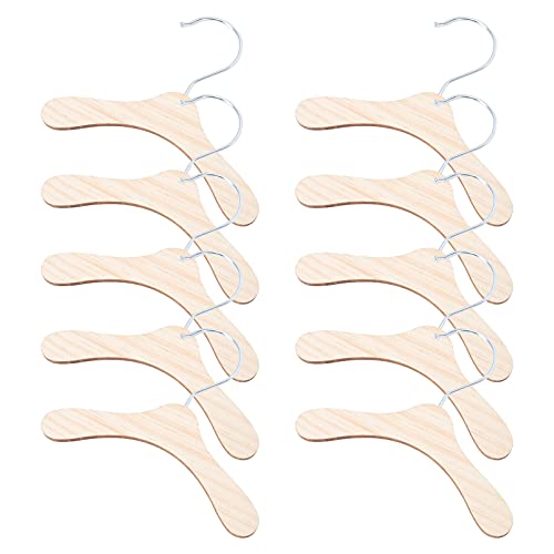 Tomaibaby Pet Dog Clothes Hanger: Solid Wood Mini HangerSS, 10PCS Non Slip Baby Coat Hangers, Clothing Rackfor Pet Dogs, Cats