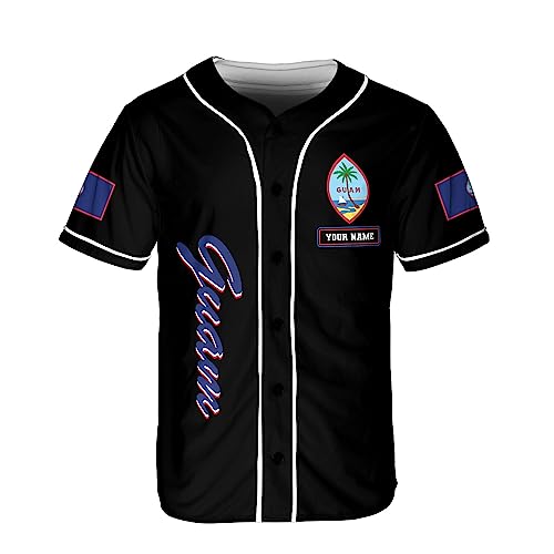 Camiseta personalizada de béisbol Guam Leprints, con bandera Guahan, orgullo isleño para hombres y mujeres miniatura 2