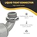 HDHAODA Conduit Connectors, 3/4 Inch Liquid Tight Connector NPT Non-Metallic for PVC Electrical Flexible Conduit Fittings, 90 Degree, UL Listed for Home Outdoor Tubes Tools, Grey (16-Pack)