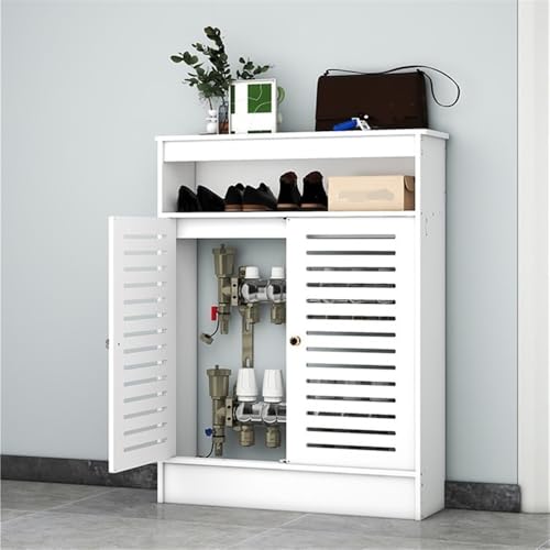 Cubiertas de radiador de madera blanca estante de gabinete de calefacción moderno