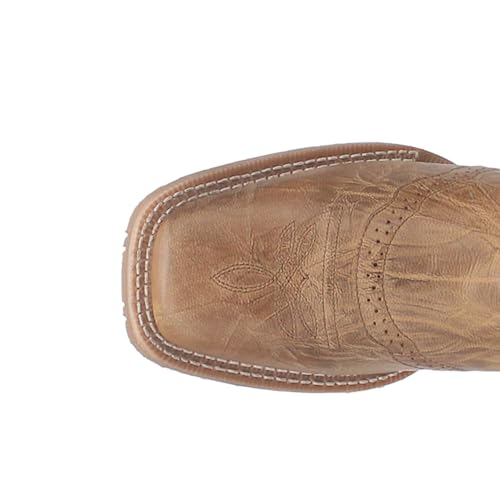 Laredo Mens Jennings Embroidered Square Toe Pull On Casual Boots Mid Calf - Brown4