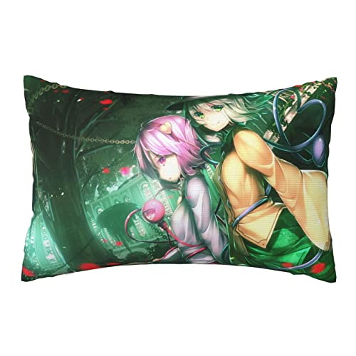 東方project 古明地さとり 古明地こいし (2) 抱き枕カバー クッションカバー 長方形 両面 おしゃれ かわいい 軟らかい 装飾 部屋 ソファー オフィス 車用 ピローケース 洗える 枕カバー 76cm×50cm