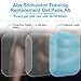 Treela 300 Pcs/ 150 Pack Gel Pads Muscle Stimulator Pads ABS Stimulator Gel Pads Replacement Training Accessory for AB Workout EMS Toner Abdominal Muscle Trainer Toning Belt Belly Arm Thigh Flab Leg