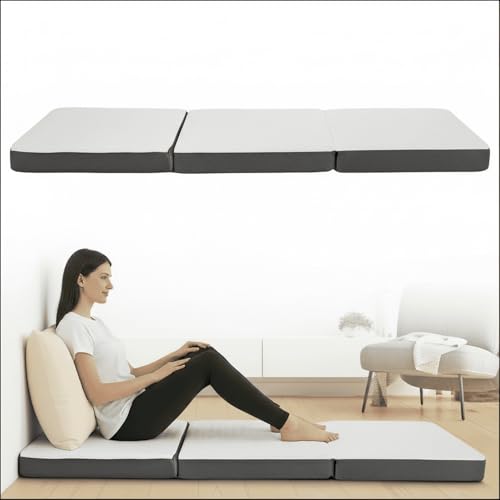 Image of Tri-Fold Foldable Mattress for Floor & Travel | Lightweight, Portable & Compact Sleeping Bed | Ideal for Single & Double Use | Easy Storage & Comfort Support (Single, 72x36x3 Inches)