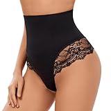 🍑Shapewear Tanga Mit Spitzen🍑SURE YOU LIKE Shapewear Tanga ist mit elastischer Spitzenkante gestaltet, Blumenmuster um das Bein, rollt sich nicht auf oder schneidet in Ihre Knochen, wodurch Sie sich beim Tragen wohler fühlen. Der Tanga zur Bauchkontrolle hilft Ihnen, Ihren Körper und Ihre Figur mit einem besseren Aussehen unter enger Kleidung zu formen, als Damenunterwäsche und Kontrollunterwäsche.