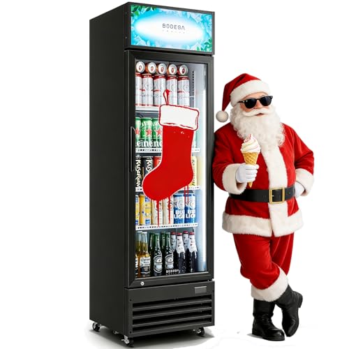 BODEGACOOLER Commercial Beverage Refrigerator, Commercial Merchandiser Refrigerator with Soft LED Light, Adjustable Shelves, Display Cooler with 192 cans & 120 bottles, For kitchen/Office/Home/Garage