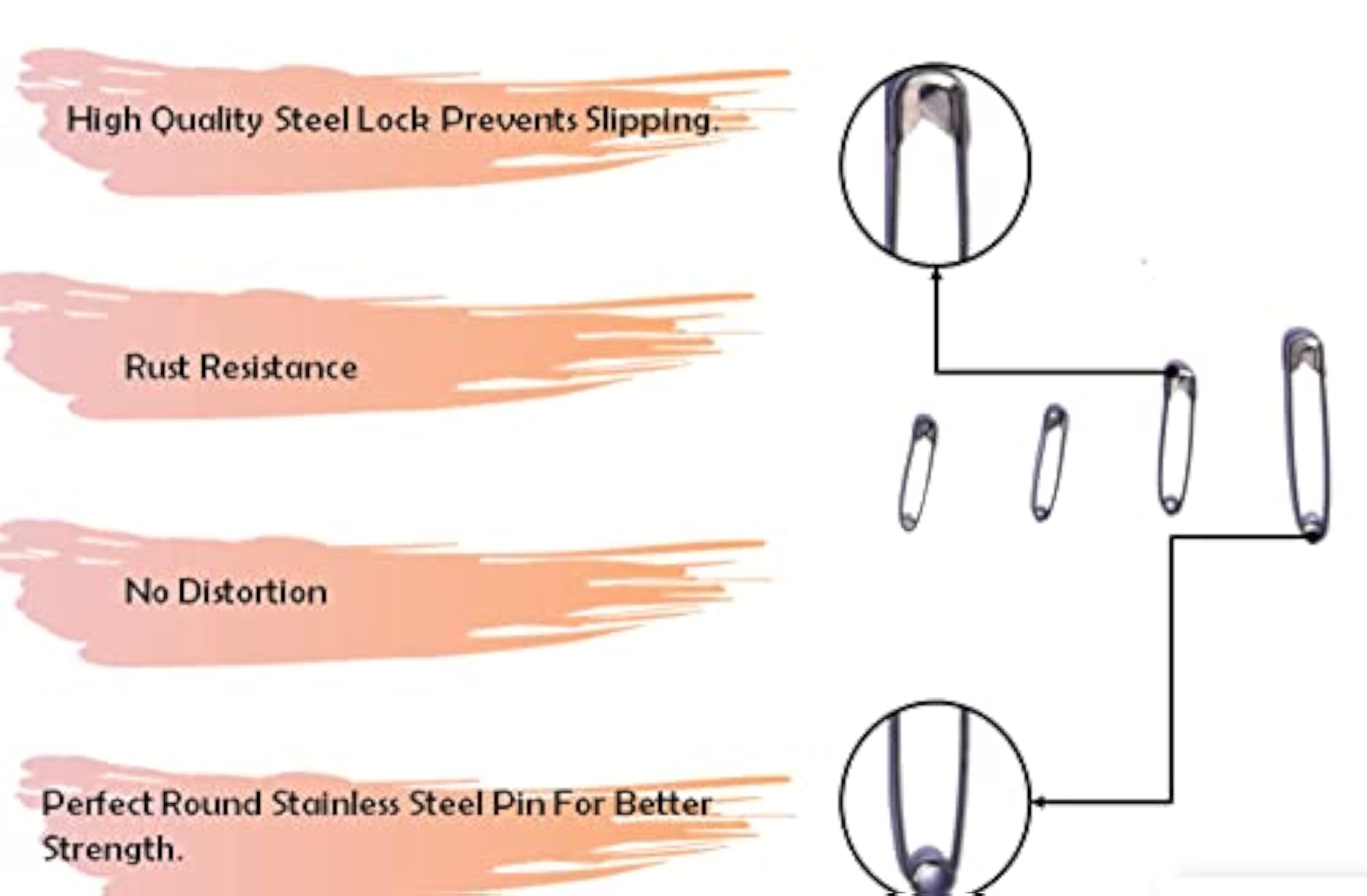 Assorted Safety Pins Bulk Pack for Women & Girls