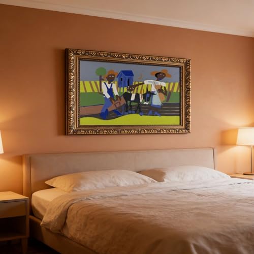 Impression sur toile Sowing de William H. Johnson : décoration murale premium en 30x45cm