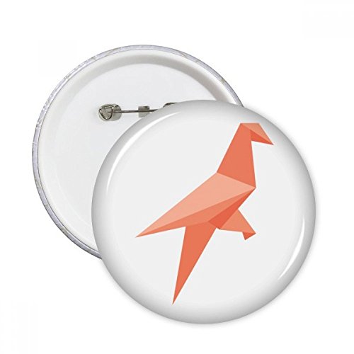 Pins oiseau rouge origami rond décoration textile poétique