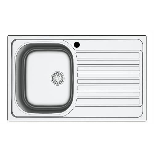 Lavello Cucina 1 Vasca con Gocciolatoio DX Inox 79 x