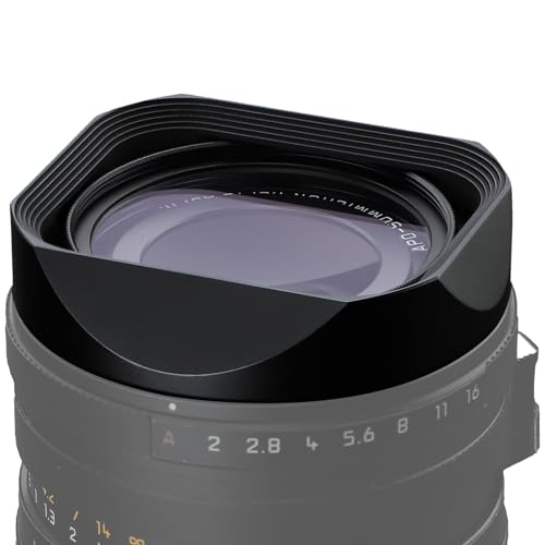 Capuchón de lente metálico cuadrado Haoge para cámaras Leica Q2, QP, Q-P typ116, Q y Q3-28, diseño ultradelgado con rosca, compatible con filtro UV de 49 mm miniatura 1