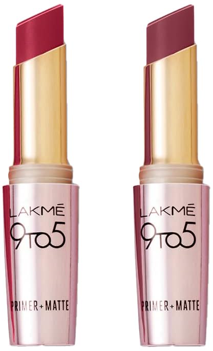 Lakme 9TO5 Primer + Matte Lip Color MR5 Berry Base & Lakme 9TO5 Primer + Matte Lip Color MP3 Pink Party-image-21