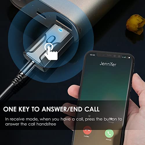 lifcasual Adaptador de áudio sem fio USB BT5.0 Transmissor e receptor portátil Distância operacional