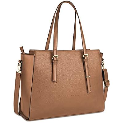 NEWHEY Borsa Lavoro Donna Porta PC 15.6 Pollici Grande Borsa a Tracolla Tote per Computer da Impermeabile in Finta Pelle