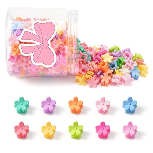 150 pcs Colorful Mini Flower Hair Clips Small Claw Clips Cute Hair Clips for Girls Hair Accessories for Women Girls Toddler