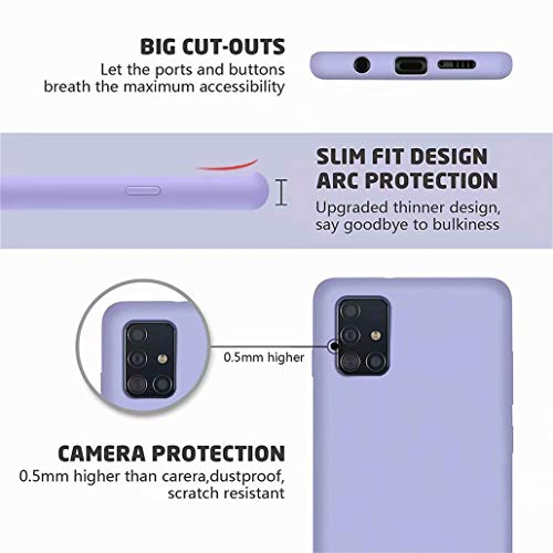 CRABOT Compatibel met Samsung Galaxy A51 Vloeibaar siliconen telefoonhoesje Gel Rubber Shockproof Cover Zachte Anti-Val… - Image 4