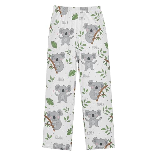 Koala Boys Long Pants Soft Trousers Elastic Waist Kids Lounge Bottoms with Pockets S-XL