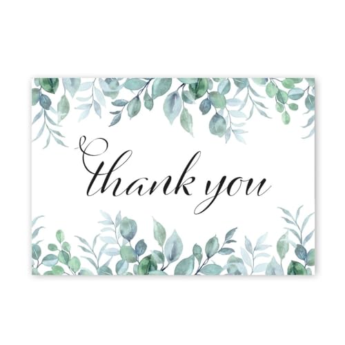 Image of Great Papers! Elegant Eucalyptus Thank You Note Card and Envelope, 4.875 inch x 3.375 inch, 24 count (2025032)