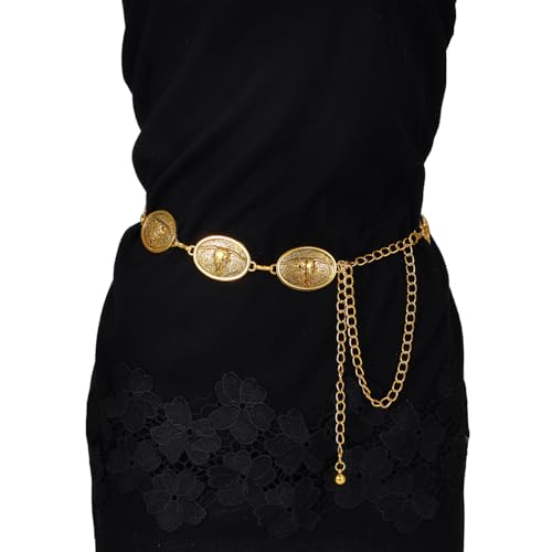 Eigso Retro Bull Head Concho Belt for Women Western Style Chain BELTS for Cowgirl Cowboy2
