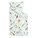 Wake In Cloud - Toddler Nap Mat with Pillow and Blanket, for Kids Boys Girls in Kindergarten Daycare Preschool Pre K, Roll Up Sleeping Bag, Animals Zoo Trees, Light Green, Standard