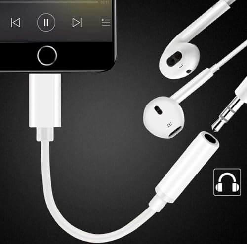 Cabo Adaptador para Fone de Ouvido Lightning x P2 3,5mm, Compatível com iPhone
