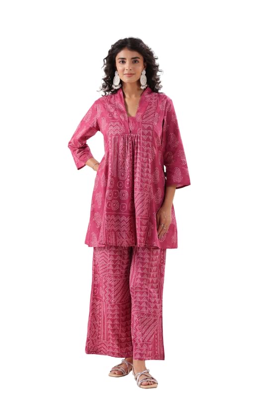jisora Women's Pink Solid Cotton Co-ord Set-picture-26