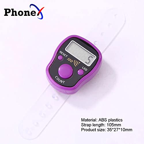 Phonex Tally Counter Clicker: Digital Finger Counter Tasbeeh Handheld, Pitch Counters For Accurate Tracking In Coaching, Knitting, Fishing, Golf, And Rowing. Beeps At Every 100 Counting - Set Of 2 #TOP3