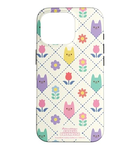 �M���r�[�̃h�[���n�E�X Floral Cat Tile All Over Print �X�}�z�P�[�X iPhone 16 Pro �p