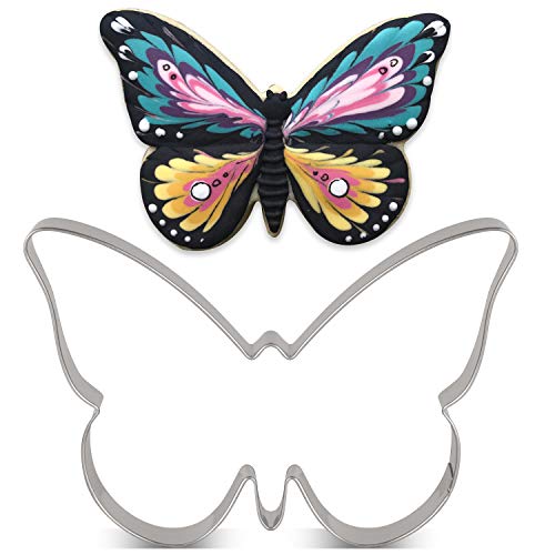Lnmyic LILIAO Spring-Schmetterling-Ausstechform - 11,4 x 7,6 cm - Edelstahl Cover
