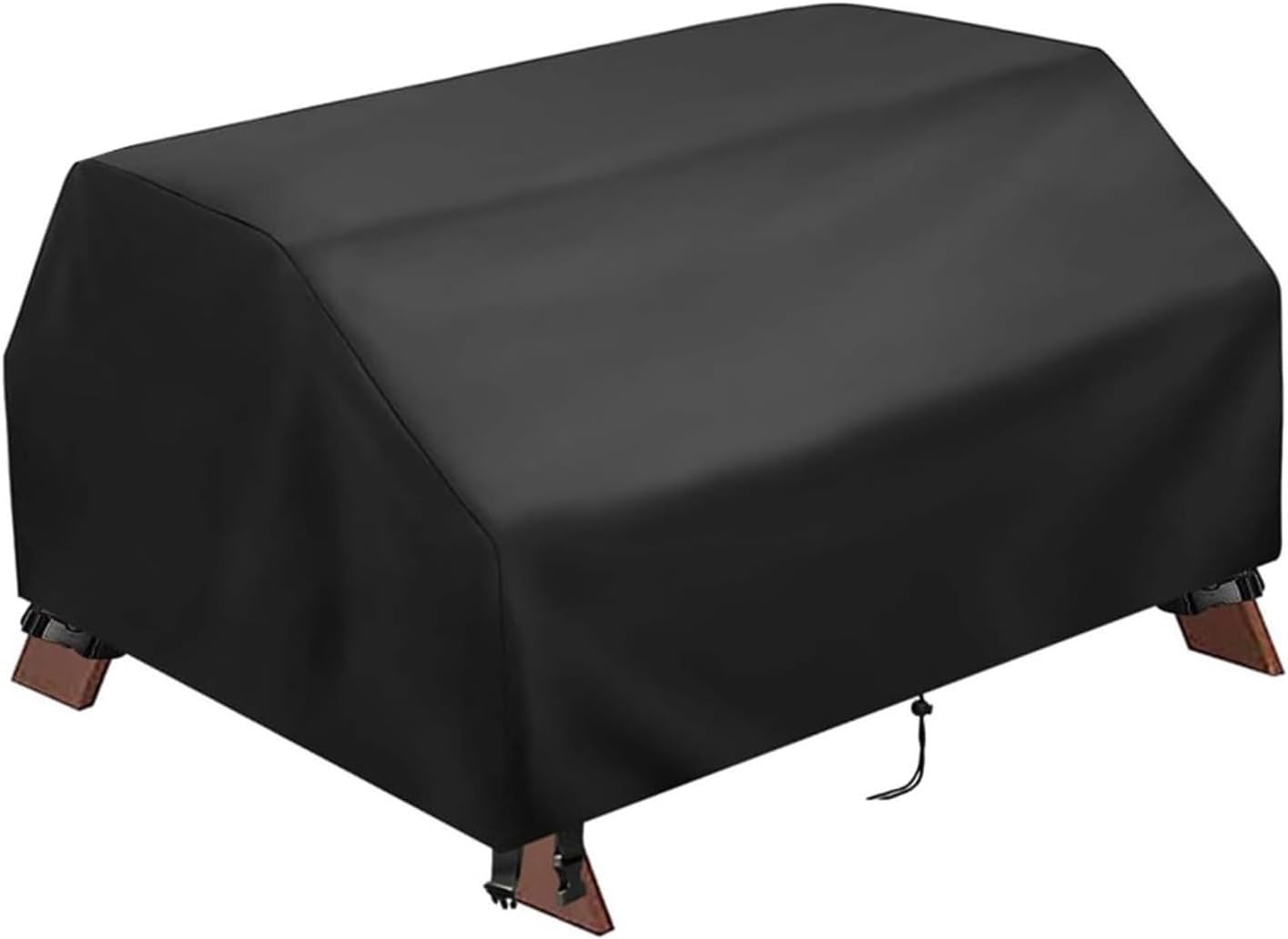 Daaxing 210D Oxford Fabric Kids Picnic Table Cover,Black Waterproof Kids Picnic Table Cover for 3-in-1 Sand & Water Activity Table with Windproof Latches Mesh Vents,102x102x53.2cm