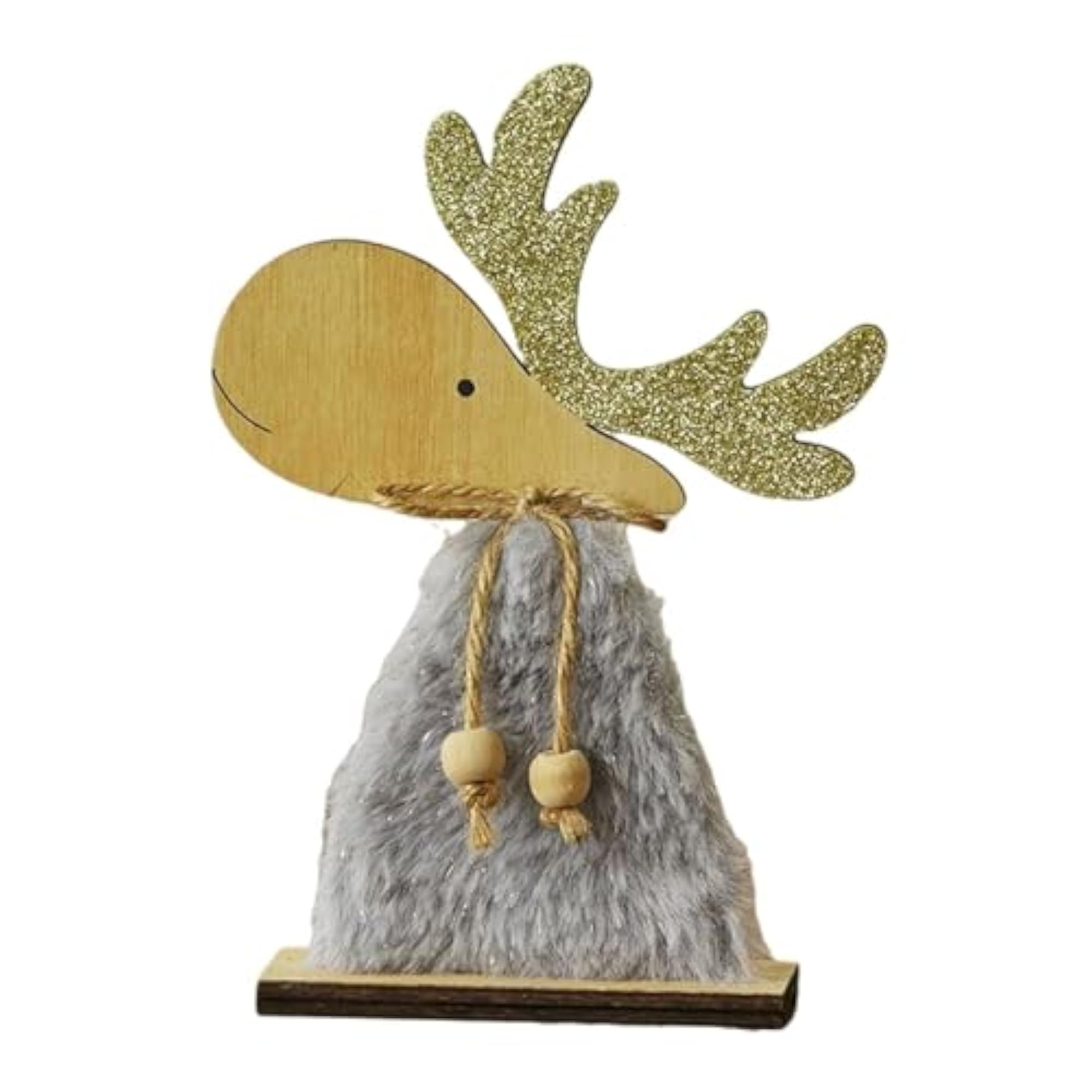 Wooden Christmas Decorations Rustic Elk Figurine