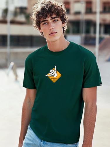 Image of Bewakoof Men Graphic Print Regular Fit Half Sleeve Round Neck Pure Cotton T-Shirt