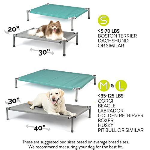 Hyper Pet's Raised Rest Deluxe Elevated Dog Bed (Outdoor Dog Bed-Great Raised Dog Bed, Large Dog Bed- X-Large Dog Bed) [Value Pack 1 Frame-2 Covers Gray/Teal] 40"x30"x6.99" - Thumbnail 5