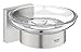 Produktbild GROHE Start Cube - Seifenschale mit Halter (verdeckte Befestigung, Material: Glas/ Metall), supersteel, 41096DC0