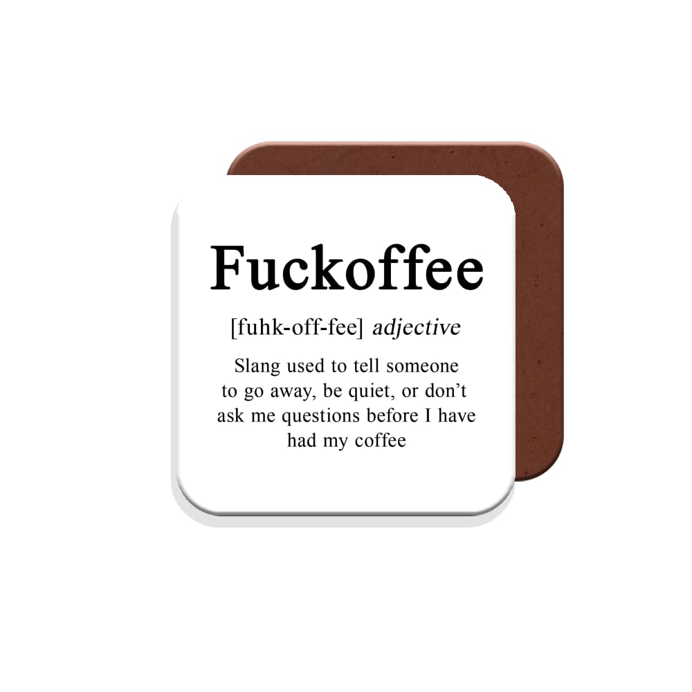Muggz Don’t Talk To Me (No Name) – Don't Talk To Me - Coaster - Fuckoffee Rude Dictionary Definition - Sarcastic Funny Gift For Colleagues & Friends