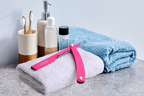 Lisaaz Straight Razors For Men 10 Blades Black Straight Edge Razor Classic Shaving Razors For Men Professional Stainless Steel Razor Blades For Men Quality Barber Supplies Navajas Para Barbero 4.8In #TOP3