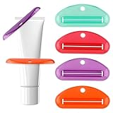 8 Pezzi Spremitubo per Dentifricio, Rullo Spremitore Tubetti in Plastica Colori Assortiti Attrezzo Clip Dentifricio per Bagno Casa (Colore 1)