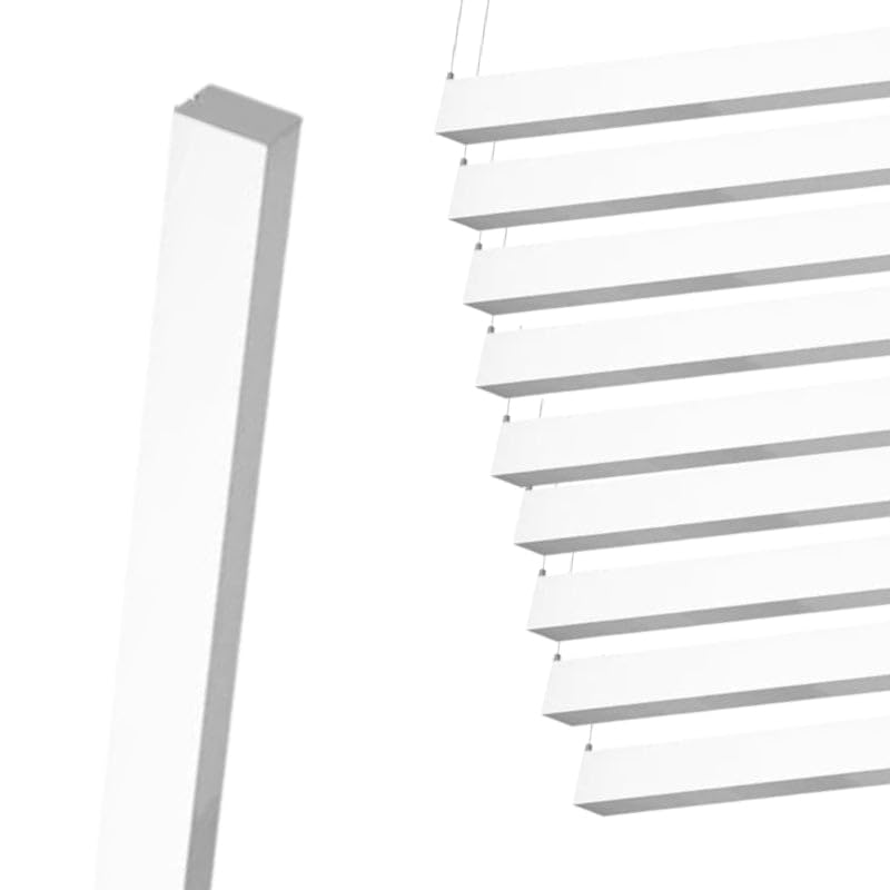 SILAMP Pack de 10 - Réglette Suspendue LED Large 120cm 35W Blanc - Blanc Neutre 4000K - 5500K
