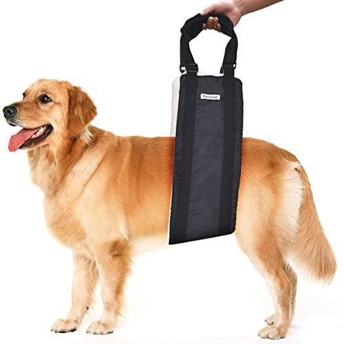 Petslucent Dog Carrier Sling for Back Legs, Pet Leg Lifter Hip Back Support Help Em Up Harness for Medium & Large Dogs Senior, Injured, Disabled and After ACL Surgery for Canine Aid (Black)